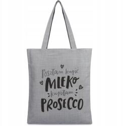 Krateczka Szürke Női bevásárló táska többször használható nagy shopper táska nyomott mintával (TA-32grey)