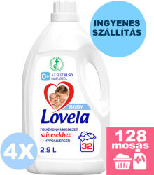  INGYENES SZÁLLÍTÁS - Lovela Baby folyékony mosószer színes ruhákhoz 4x2, 9L [128 mosás]
