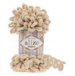 alize Puffy lyukacsos fonal kézi kötéshez tű nélkül 310 világos bézs, … (PUFFY)