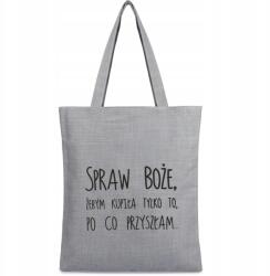 Krateczka Szürke Női bevásárló táska többször használható nagy shopper táska nyomott mintával (TA-20grey)