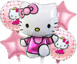 100pa Lufik Hello Kitty Cica Rózsaszín Sanrio Születésnapi Dekoráció 5db - allegro - 1 695 Ft