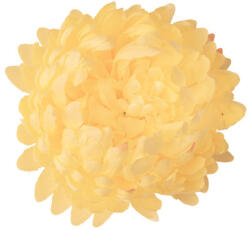 Valex Decor Krizantém selyemvirág fej, 14cm - Sárgás krém (LD084-05)
