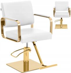 Physa Barber fodrász szék Physa Otley hidraulikus 50-66 cm fehér-arany (4901996723996)