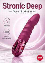 FUN FACTORY Pulsator Stronic Deep Fun Factory, 8 Moduri Thrusting, Textura Ribbed, G-Spot, USB-C, Waterproof IPX7, 20.8 cm Vibrator
