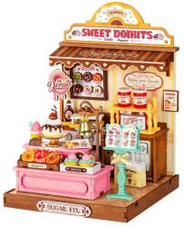 Rolife Puzzle 3D, Minicasuta Sweetie’s Donut Shop, RoLife, 141 piese