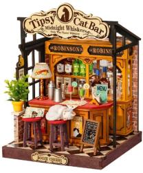 Rolife Puzzle 3D, Minicasuta Tipsy Cat Bar, RoLife, 136 piese