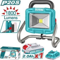 TOTAL Lampa de lucru LED TOTAL 20V, 1800 lumeni, cu acumulator si incarcator (TWLI20258)