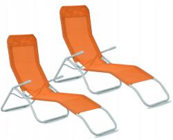 AGA 2x Kerti nyugágy Siesta Narancssárga (2x MC372171O nebo 2x MR4250-Orange)