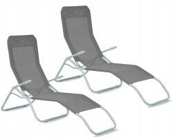AGA 2x Kerti napozóágy Siesta Szürke (2x MR4250-Grey nebo 2x MC372171G)