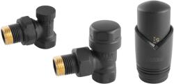 FERRO Set robineti radiator decorativi coltari cu cap termostatic, antracit Ferro ZTM31AT (ZTM31AT)