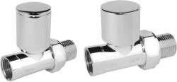 FERRO Set robineti radiator decorativi tur/retur drepti, crom Ferro ZGB30CR (ZGB30CR)