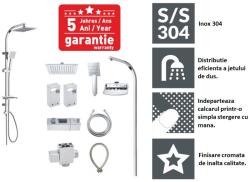 Gehler Set de duș Gehler QUADRAT ZH904 INOX Classic (041029-026)