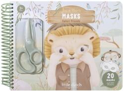 Little Dutch Carte cu masti pentru decupat - stickere si foarfeca incluse - Jim - Safari Friends - Little Dutch Carte de colorat