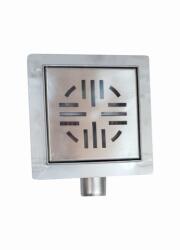 Gehler Rigolă de duș pătrată Gehler Volta SQ-05, 13x13 cm, inox, evacuare DN50 - 041597-504 (041597-504)