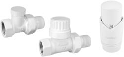 FERRO Set robineti radiator drepti 1/2 cu cap termostatic, alb Ferro ZTM30WH (ZTM30WH)