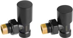 FERRO Set robineti radiator decorativi tur/retur coltari, negru Ferro ZGB31BL (ZGB31BL)
