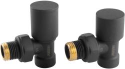 FERRO Set robineti radiator decorativi tur/retur coltari, antracit Ferro ZGB31AT (ZGB31AT)