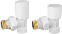 FERRO Set robineti radiator decorativi tur/retur coltari, alb Ferro ZGB31WH (ZGB31WH)