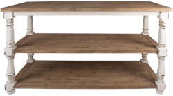 Clayre & Eef Masa dining lemn masiv alb maro vintage 180x100x85 cm (5H0752)