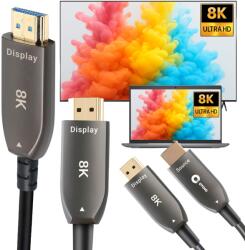 OVOLO Robusztus Hdmi Aoc kábel 20m 8K optikai Erősítőhöz eARC Dolby Atmos (HDMI DO SOUNDBARA ARC Dolby Vision DTS:X 3D)