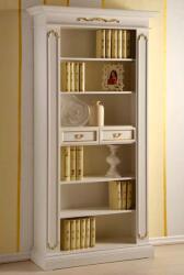 Settimo Biblioteca Arredo din lemn, cu elemente sculptate, cu 2 sertare, 99 x H 192 cm, stil clasic italian (EU379) Biblioteca