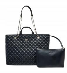 GUESS Fekete Giully II steppelt anyagú shopper (YQ96 7329)