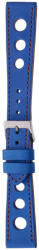 Herzog Monza óraszíj kék narancssárga varrással- 20mm / M/L - 115/75mm