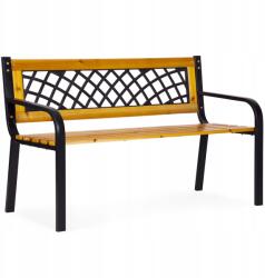 MultiGarden Fa kerti pad áttört háttámlával 118 x 52 cm (WYI-XG2090)