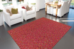 Wild Covor abstract Wild 8022, Rosu, Inaltime fir 8 mm (4056216686497) Covor