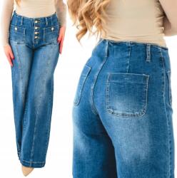 Trang Jeans Női széles szárú farmer nadrág Wide Leg magas derekú S