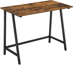 Brius Birou cu cadru metalic, stil industrial, 100x50x75 cm, maro rustic (EZ-LWD40X)
