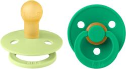 BIBS Set 2 suzete BIBS Colour Latex cu tetină rotundă - Mărimi de la 0 la 18 luni (110473)