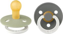 BIBS Set 2 suzete fosforescente BIBS Colour Glow Latex, tetină rotundă - Mărimi de la 0 la 18 luni (110479)