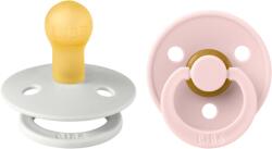 BIBS Set 2 suzete BIBS Colour Latex, tetină rotundă, 0 luni - Modele variate (110279)
