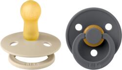 BIBS Set 2 suzete BIBS Colour Latex, tetină rotundă, 6 luni - Culori variate (120415)