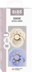 BIBS Set 2 suzete BIBS Boheme Latex, tetină rotundă - Mărimi de la 0 la 18 luni (230247)