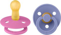 BIBS Set 2 suzete BIBS Colour Latex, tetină rotundă - Mărimi de la 0 la 6 luni (120452)
