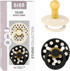BIBS Set 2 suzete BIBS Colour Studio Collection Polka Dots - 6 culori (12034101)