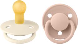 BIBS Set 2 suzete BIBS De Lux Latex, tetină rotundă - Modele și mărimi variate (180215)
