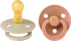 BIBS Set 2 suzete BIBS Colour Latex, tetină rotundă - Mărimi de la 0 la 6 luni (120229)