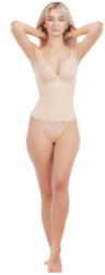 zenifique Lenjerie modelatoare tip body, efect de compresie in zona taliei, chilot tanga si sutien, zenifique, nude (Marime: L) (ZEN-521_L_nude)