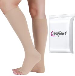 zenifique Set 2 Sosete compresive zenifique cu grad de compresie ridicat 23-32 mmHg, Ciorapi compresie, Imbunatatirea circulatiei si Prevenirea varicelor, Bej (Marime: XXL) (ZEN-576_XXL_beige)