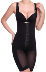 zenifique Lenjerie modelatoare tip body, corset cu talie inalta, inchidere pe 3 randuri, cu pantalon, material respirabil, negru (Marime: M) (ZEN-287_M_negru)
