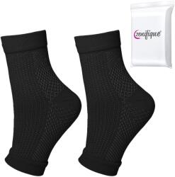zenifique Set 2 Sosete compresive zenifique, Ciorapi compresie, 8-15 mmHg, Imbunatatirea circulatiei si Reducerea durerii de picioare, Prevenirea varicelor, Negru (Marime: L/XL) (ZEN-579_L/XL_black)