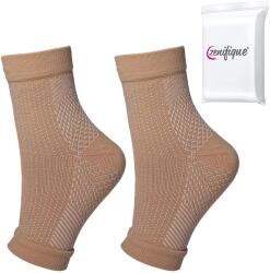 zenifique Set 2 Sosete compresive zenifique, Ciorapi compresie, 8-15 mmHg, Imbunatatirea circulatiei si Reducerea durerii de picioare, Prevenirea varicelor, Bej (Marime: S/M) (ZEN-579_S/M_beige)