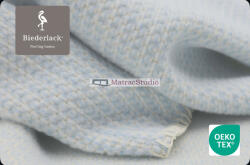 biederlack COTTON BLUE BABY - 100% pamut baba takaró világoskék-bézs szín 75x100 cm