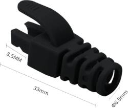 ASYTECH Networking Manson protectie mufa RJ45, negru (100buc) RJ45-CAP-BK (RJ45-CAP-BK)