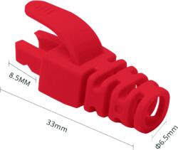 ASYTECH Networking Manson protectie mufa RJ45 rosu (100buc) RJ45-CAP-RD (RJ45-CAP-RD)