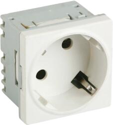 DLX Priza modulara schuko cu impamantare, alb - DLX DLX-245-45 (DLX-245-45) - proton