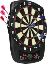 Kasadin elektronikus darts tábla, 32 játék, 590 variáció, LCD kijelző, 6 darts, 1-8 játékos